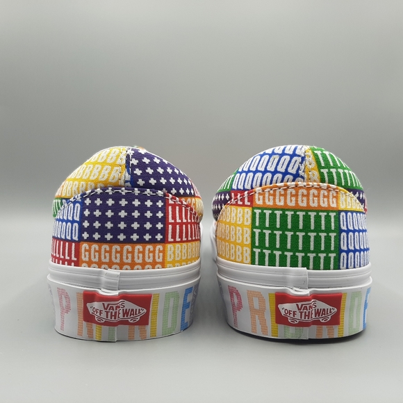 New Vans Classic Slip-On PRIDE LGBTQ LGBT Rainbow Multi Color Slip Ons - Picture 8 of 12